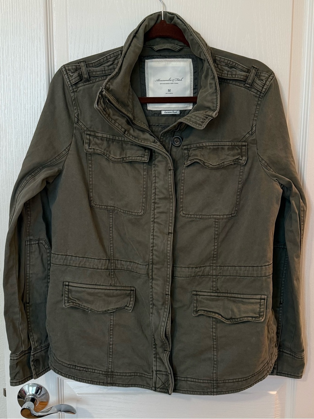 Abercrombie & Fitch Olive Green Utility Field Jacket